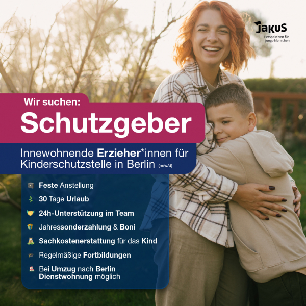Erzieher*innen für Kinderschutzstelle gesucht