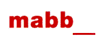 dunkelroter Schriftzug: Logo mabb_